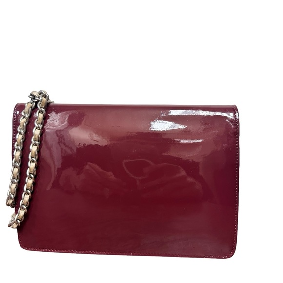 Chanel Burgundy Wallet on Chain WOC Y2K Era Crossbody w Dustbag Card and COA Bag - Picture 3 of 9